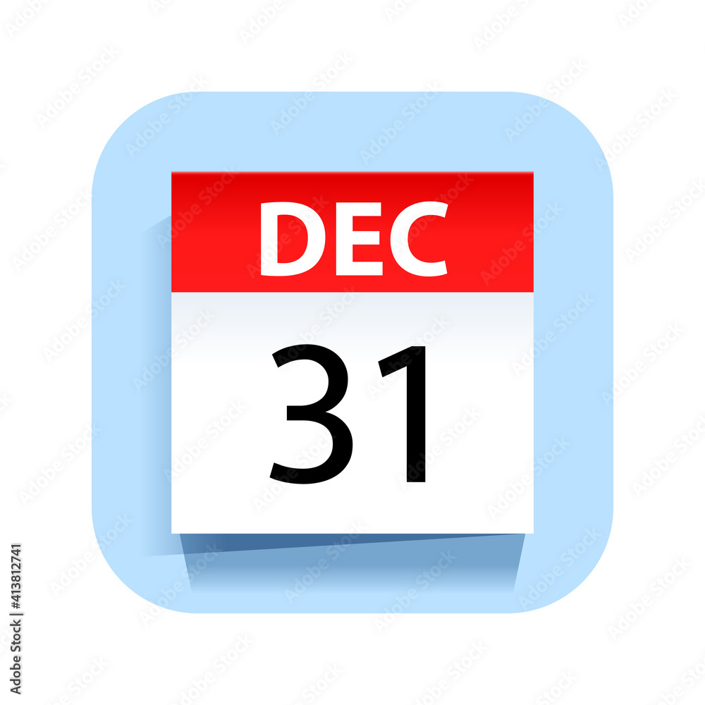 December 31. Calendar Icon. Vector Illustration. December 31. Calendar Icon. Vector Illustration.