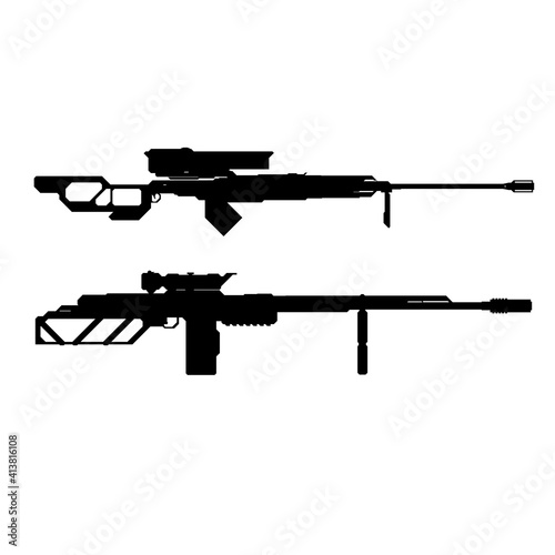 Set Of Weapons Concept Sniper Rifle