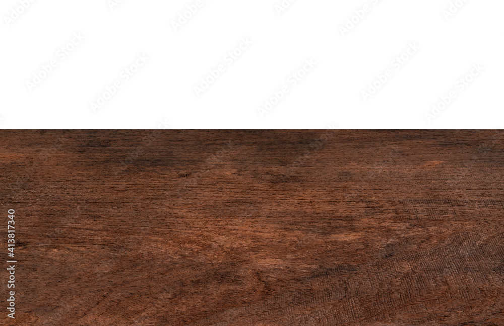 Naklejka premium Empty real wood table and copy space