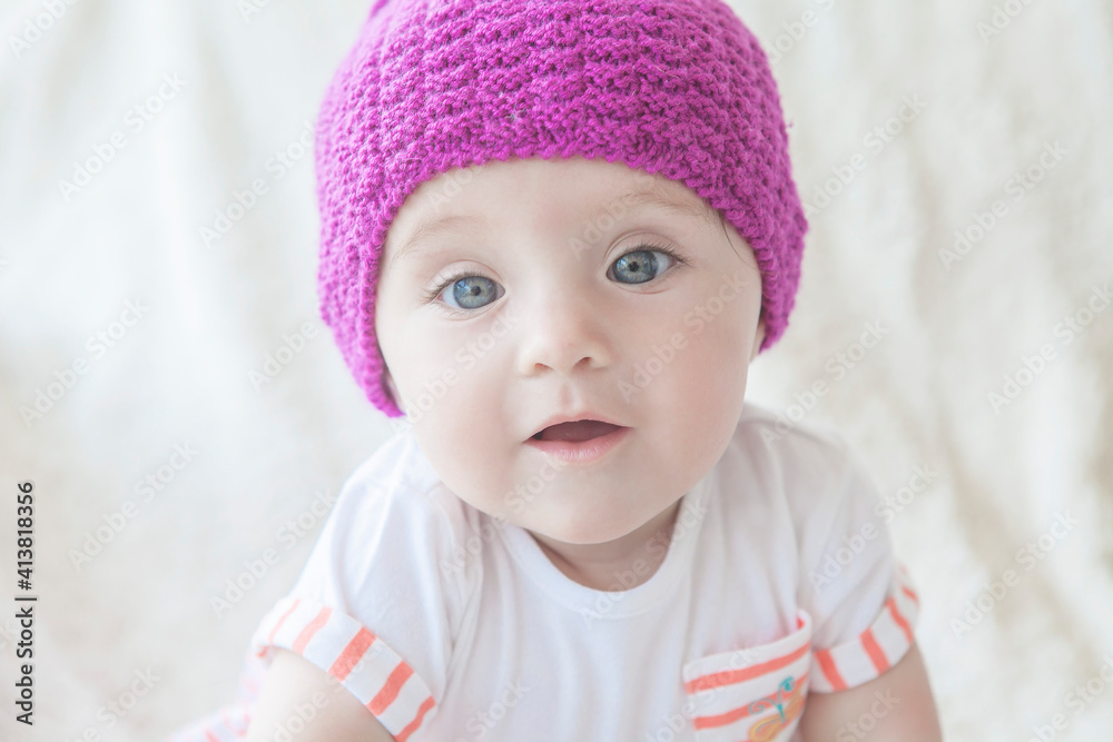 Little baby girl having fun at home. Little baby girl having fun at home.