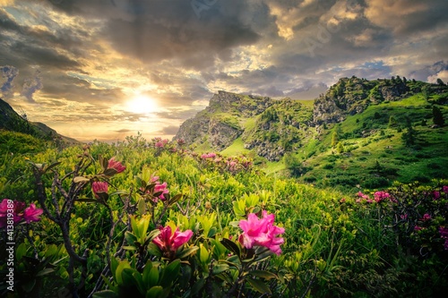 Sonnenuntergang am Falkert Berg