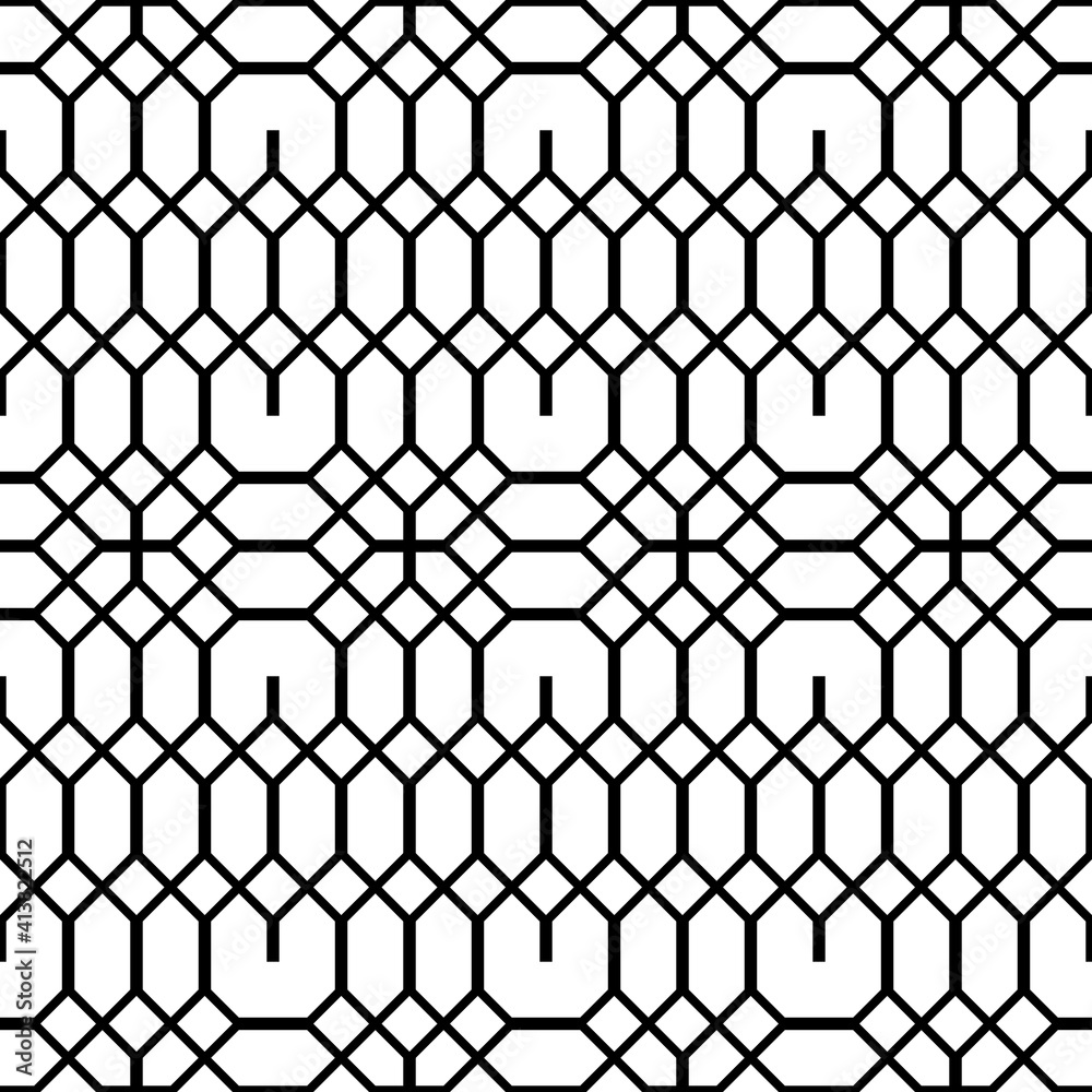 Naklejka premium Design seamless monochrome zigzag pattern