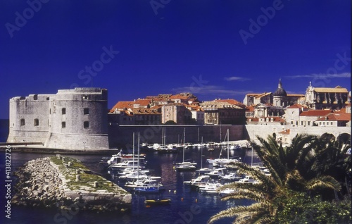 The Old Port and St John Fort,  Dubrovnik Old City, Croatia photo