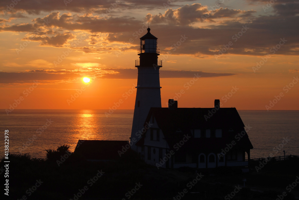 Sunrise at the Portland Headlight Sunrise at the Portland Headlight