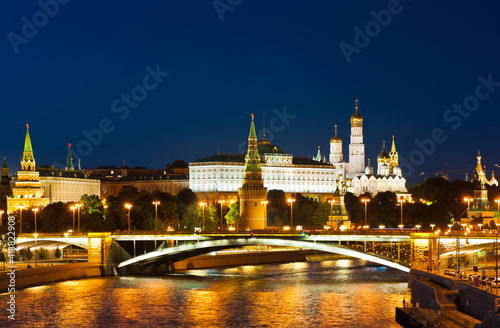 Moscow Kremlin view. Summer evening. Russia