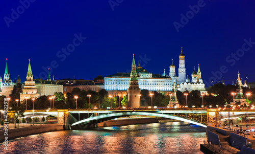Photography Moscow Kremlin view. Summer evening. Russia