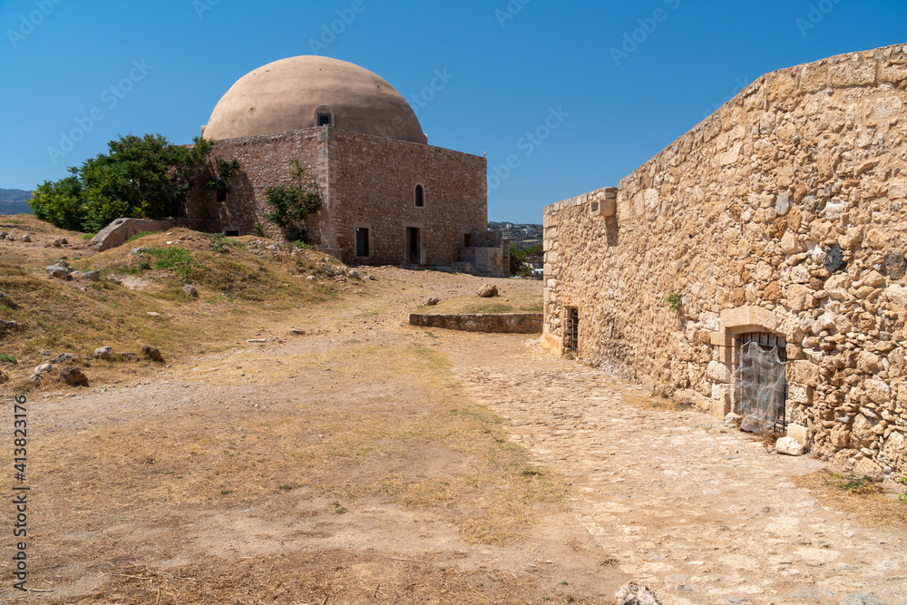 The mosque of Sultan Ibrahim inside the Venetian fortress of Rethymnon, Crete Greece. The mosque of Sultan Ibrahim inside the Venetian fortress of Rethymnon, Crete Greece.