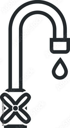 sink tap line icon for any purpose graphic design needs