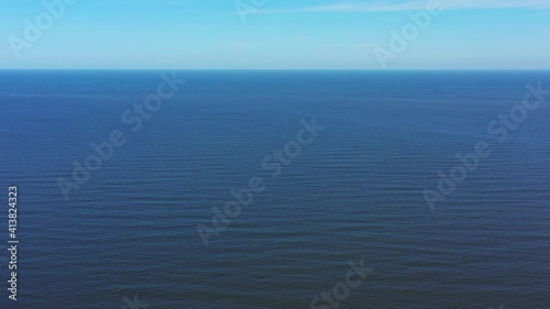 Wallpaper Mural Aerial view with a drone the Mediterranean Sea with only the blue water all over the horizon 4K Torontodigital.ca