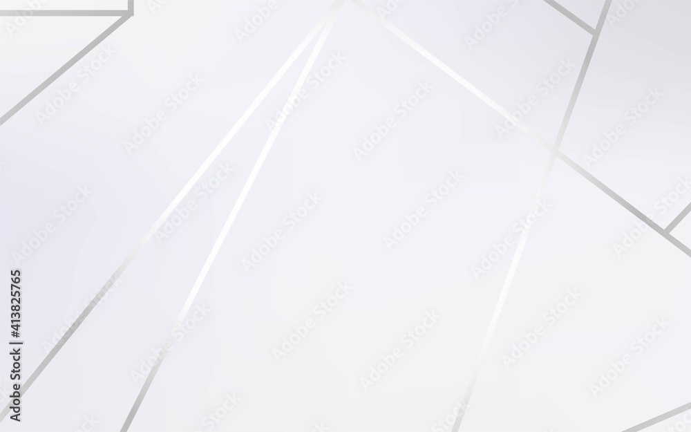 Abstract white chrome lines vector background