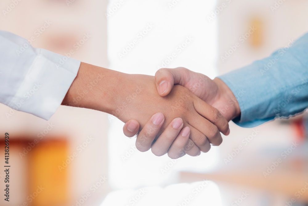 Businessmans handshake after good deal. Businessmans handshake after good deal.