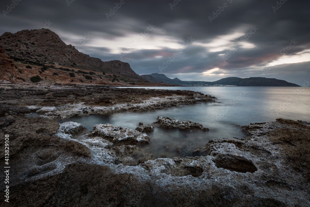 Coastal landscape near Goudouras village in southern Crete. Coastal landscape near Goudouras village in southern Crete.