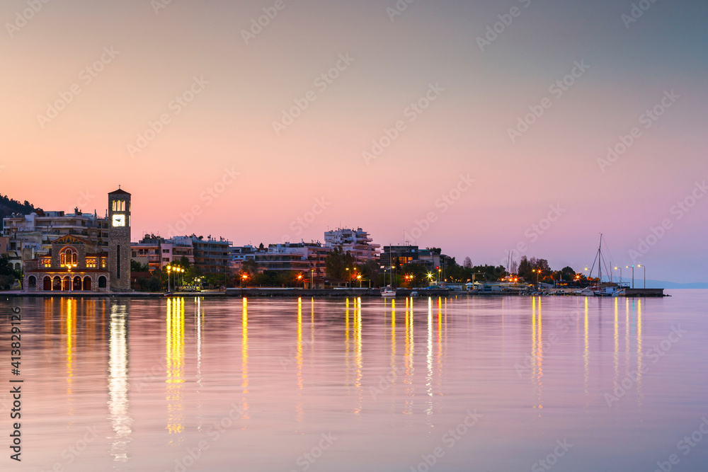 Church at the seafront of Volos city as seen early in the morning. Church at the seafront of Volos city as seen early in the morning.