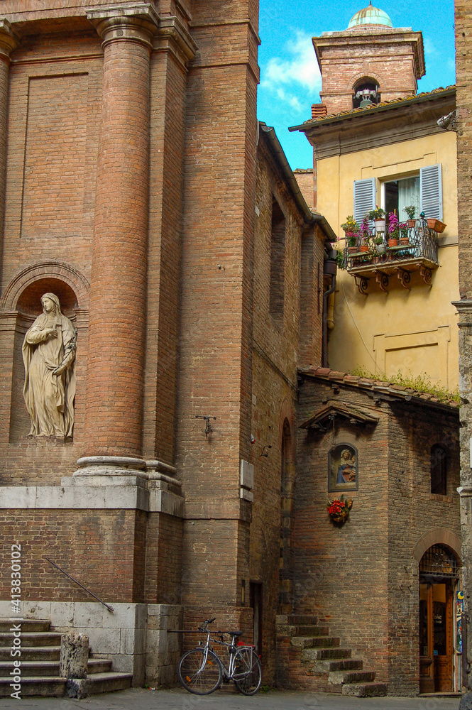 Old buildings in Siena, Italy