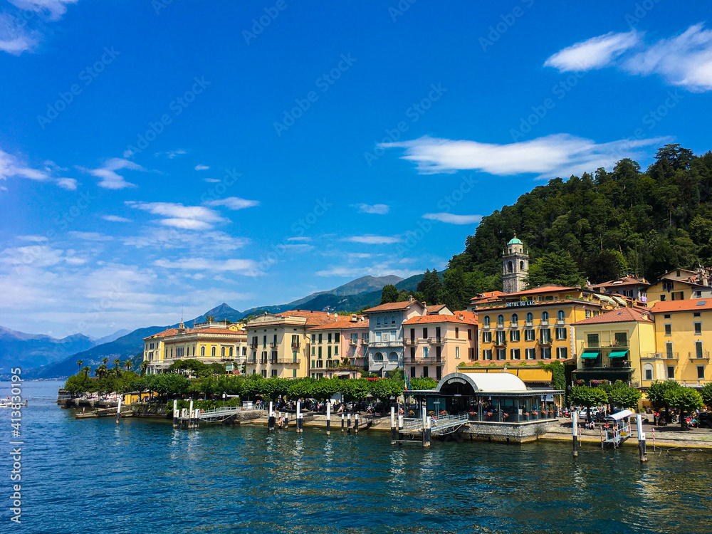 Colorful buildings in Varenna, Lake Como, Italy