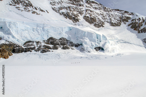 snow covered mountains