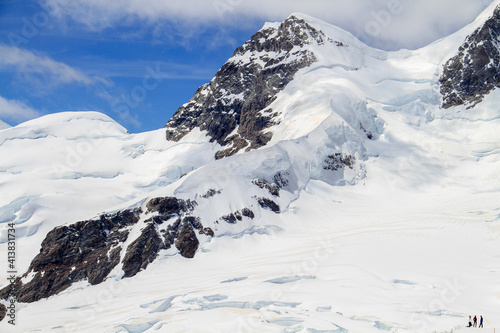 snow covered mountains