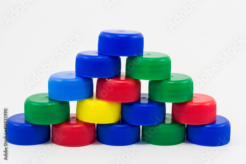 Recycling, collection and processing of plastic bottle caps.