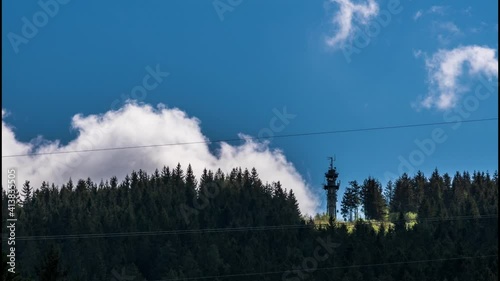 Timelapse, time clouds over the mountain