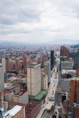 Latin American city center Bogotá Colombia, South America 