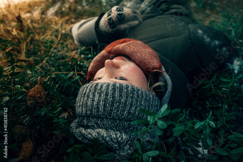 girl in warm clothes