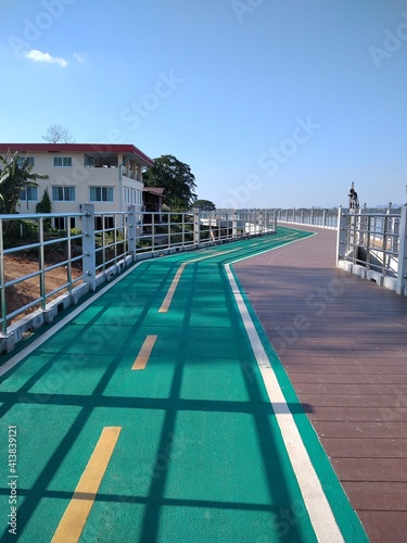 Walkway river bridge outdoor sky