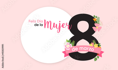 feliz día de la mujer tarjeta español