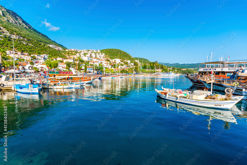 Kas Harbour view in Kas Town of Turkey