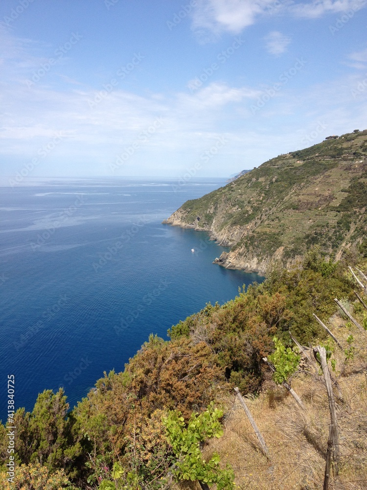 Coastline next to Cinque Terre Italy