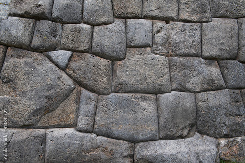 Stonewall at Sacsayhuaman, an ancient site of the Incas above Cusco photo