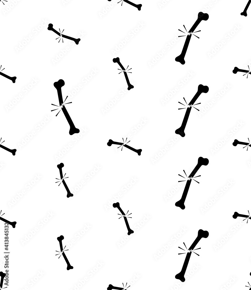 Human Broken Bone Icon Seamless Pattern Human Broken Bone Icon Seamless Pattern