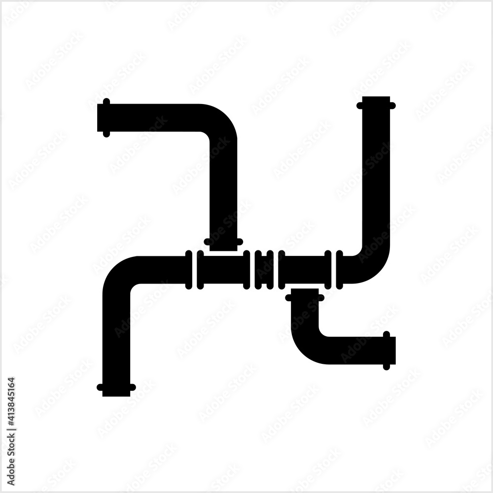 Pipe Icon, Pipe Fitting Icon, Water, Gas, Oil Pipeline, Plumbing Work Pipe Icon, Pipe Fitting Icon, Water, Gas, Oil Pipeline, Plumbing Work