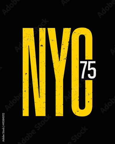 Vector illustration of graphic letters, nyc, perfect for the design of t-shirts, shirts, hoodies, undershirts etc.