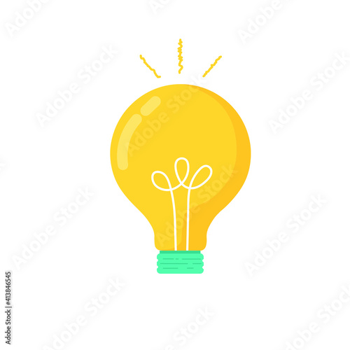 The light bulb is full of ideas And creative thinking, analytical thinking for processing. Light bulb icon vector. ideas symbol illustration.