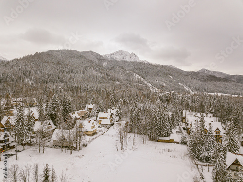 Winter in the mountains. Zakopane in the snow