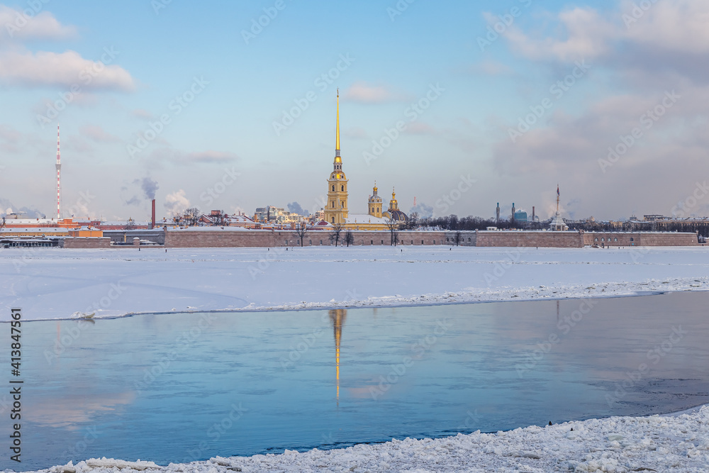 View of the Cathedral in the Peter and Paul Fortress