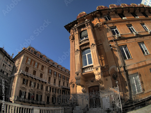 genoa xx september street buildings photo