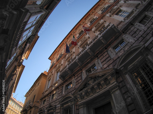Εκτύπωση καμβά via garibaldi historical buildings genoa