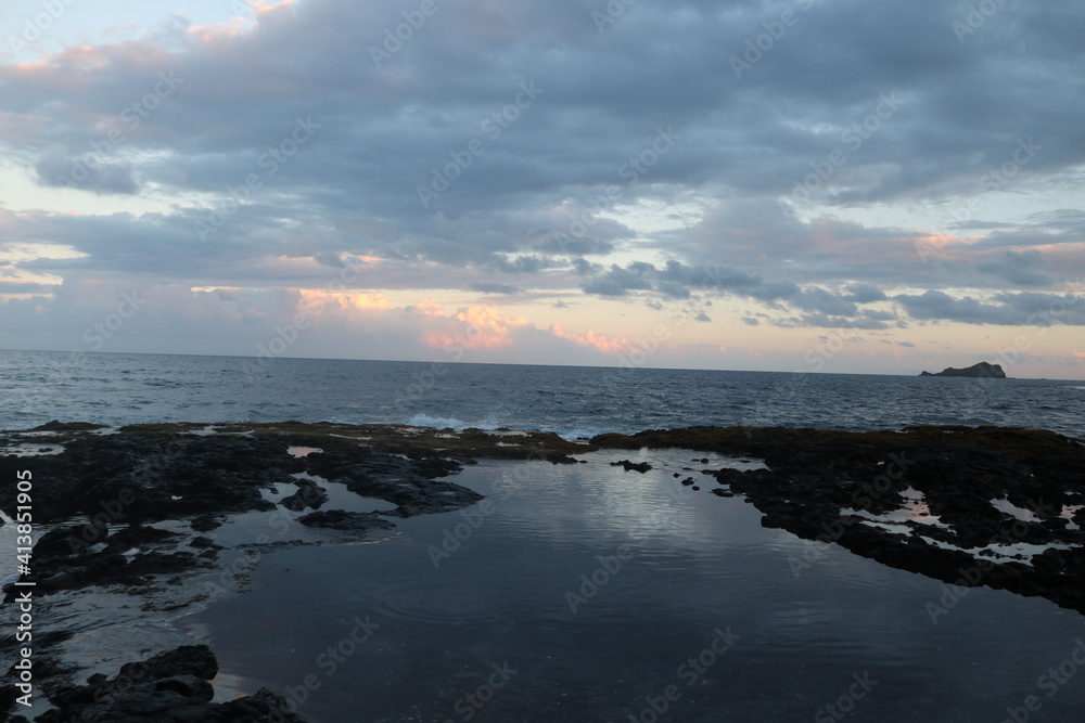 sunset over the sea