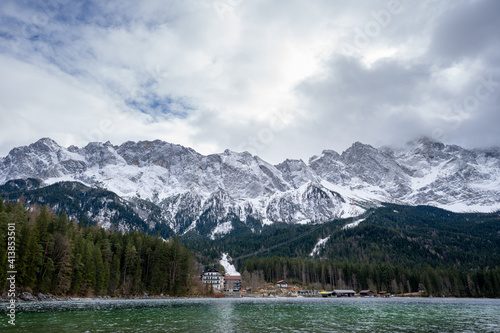 Wide Angle Shots of Lake Eibsee in Bad Weather Conditions