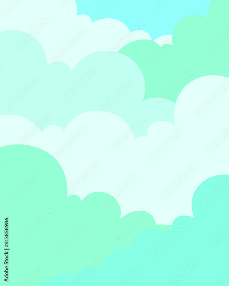 Blue Cloud Background Vector Illustration