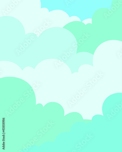 Blue Cloud Background Vector Illustration