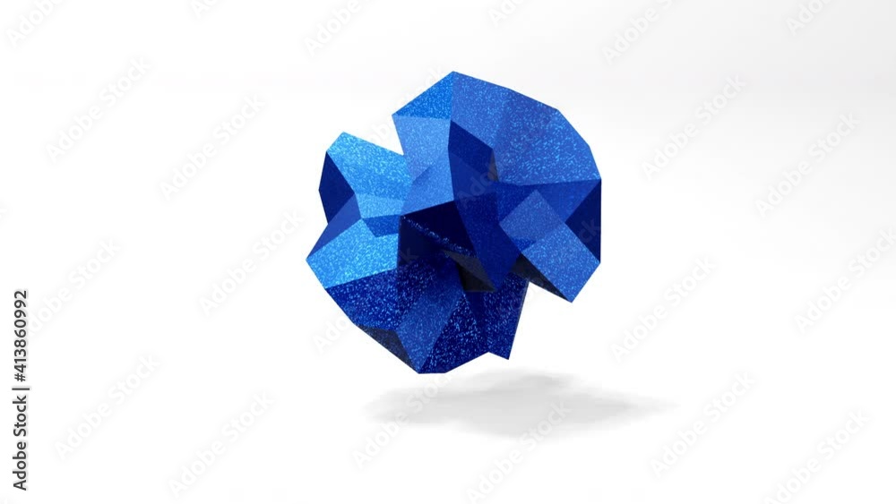 3d render abstract shiny cubes crystals animation loopable alpha matte mask transparency mask on white