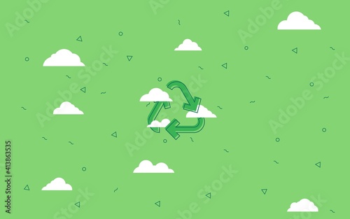 Recycle Green banner vector illustration