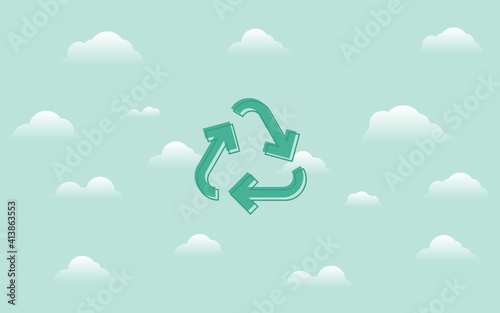 Recycle Green banner vector illustration
