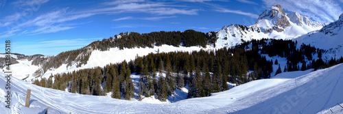 Gantrischgebiet im Winter, Panoramafoto