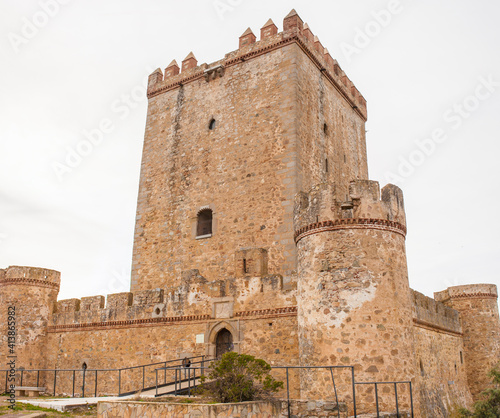 Nogales Castle, Badajoz, Spain. 15th Century defensive fortress photo