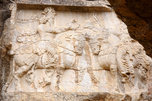 Naghshe Rostam. Naqsh-e Rustam is an ancient necropolis located about photo