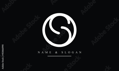 OS, SO, O, S abstract letters logo monogram
