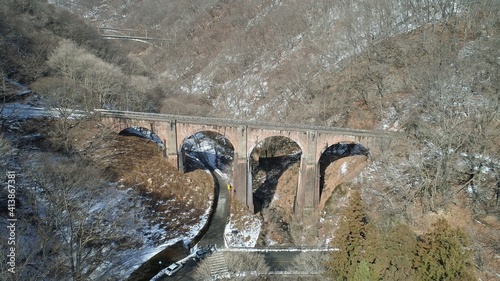 めがね橋・碓氷第三橋梁・ドローン撮影